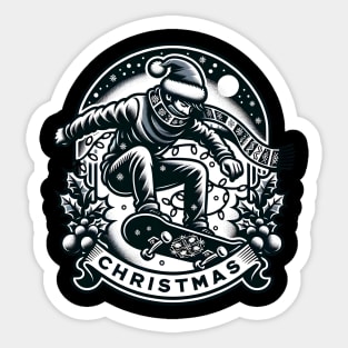 Skate Christmas Sticker